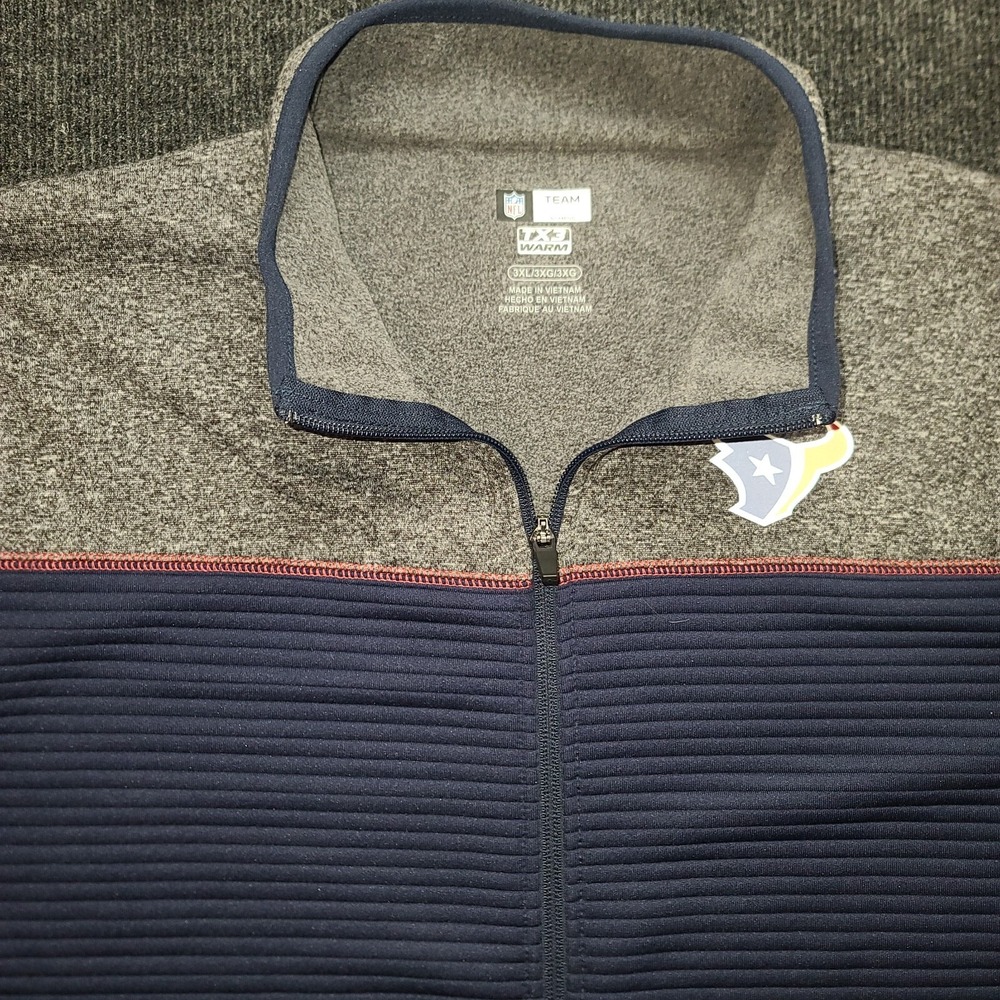 Houston Texans NFL Team Apparel Women's 3XL Jacket TX3 Warm Full‎ Zip Blue Gray